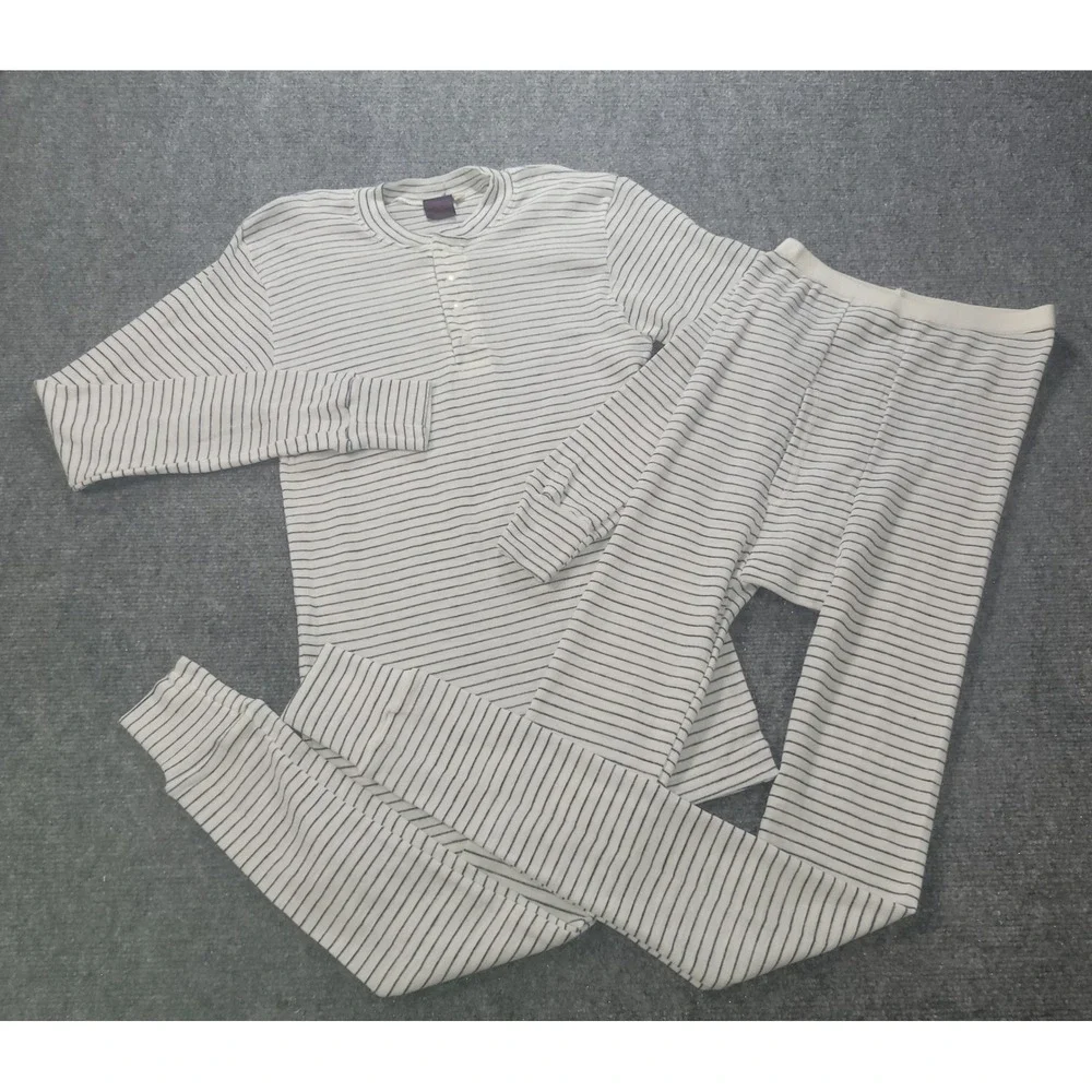 Vintage Patagonia Polypropylene Striped Thermal Base Layer Set Henley Made Japan
